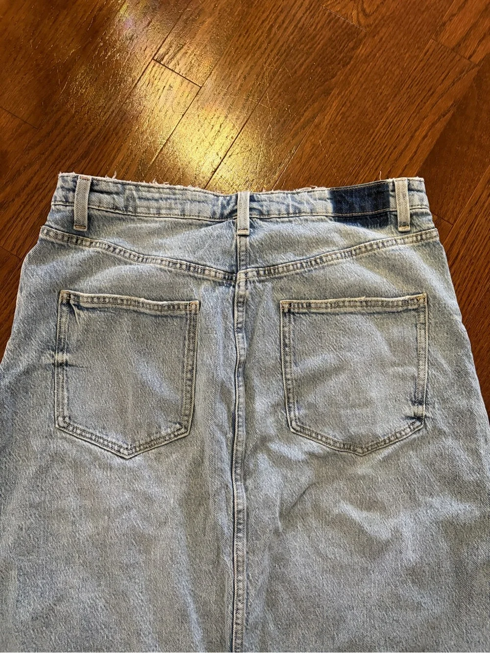 Zara Light Blue Denim Maxi Skirt - Picture 5 of 6
